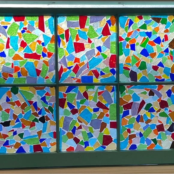 Colorful Mosaic Window Panel - Picture 1 of 5